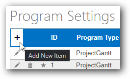 Create New Program Button